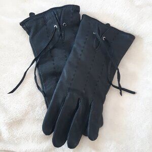 Pario Women's Vintage Genuine Leather Gloves with Lining Size8